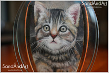 Load image into Gallery viewer, Recreate Your Cat&#39;s Photo into a Sand Portrait (One Face (Small Size))