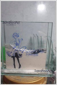 Your Photo Into Glass Vase  | Sand Portrait | SAND ART | (Small Size)