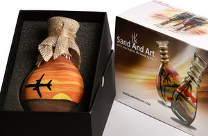 Sand Painting on Glass