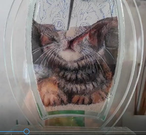 Recreate Your Cat's Photo into a Sand Portrait (One Face (Small Size))