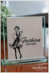 Your Photo Into Glass Vase  | Sand Portrait | SAND ART | (Small Size)