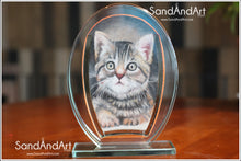 Load image into Gallery viewer, Recreate Your Cat&#39;s Photo into a Sand Portrait (One Face (Small Size))