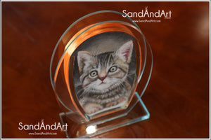 Recreate Your Cat's Photo into a Sand Portrait (One Face (Small Size))
