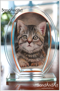Recreate Your Cat's Photo into a Sand Portrait (One Face (Small Size))
