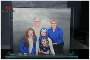 Personalize Your Family Picture into Sand Portrait (Multiple Faces (X Large Size))
