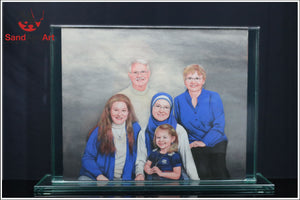 Personalize Your Family Picture into Sand Portrait (Multiple Faces (X Large Size))