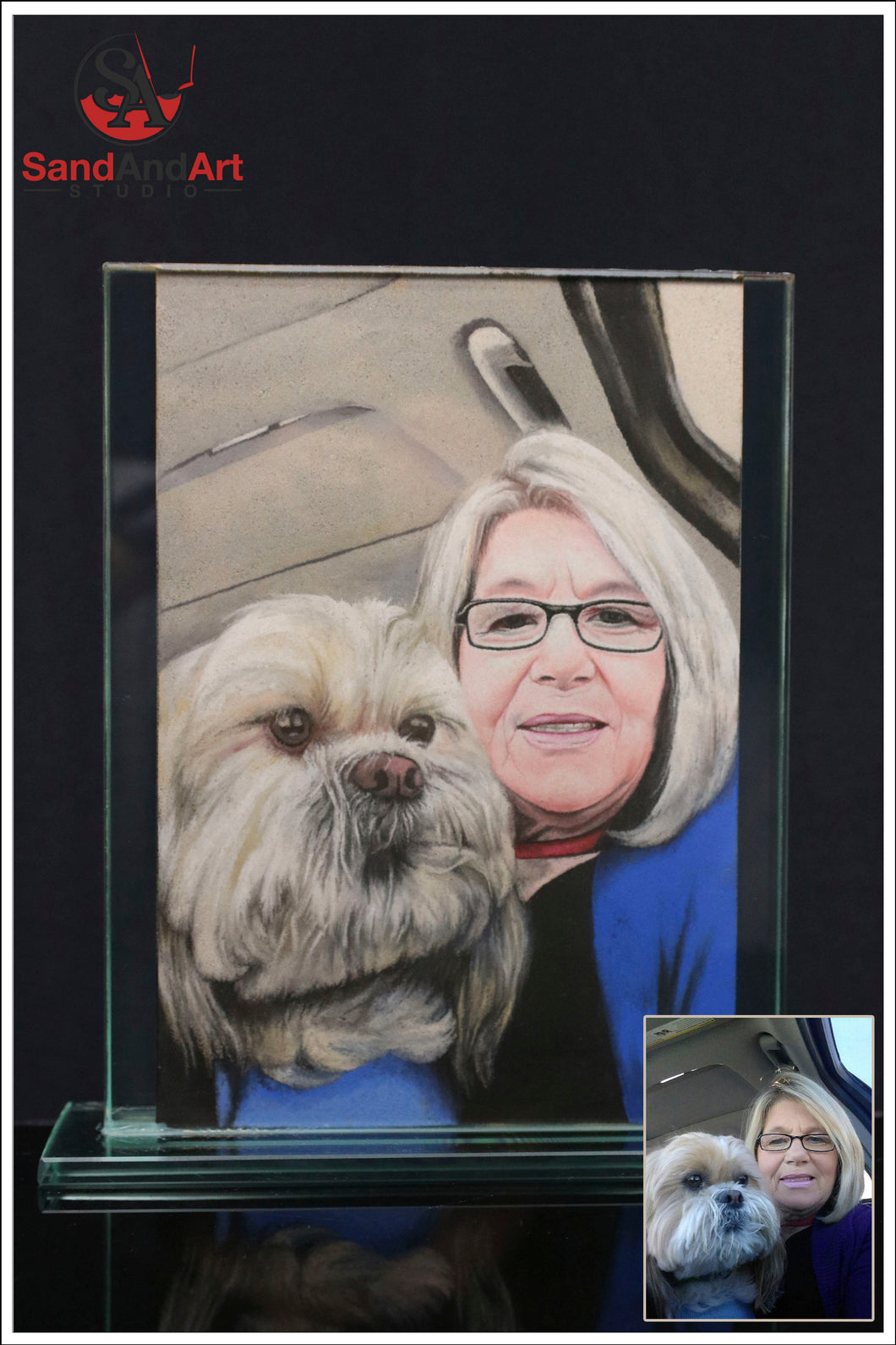 Convert Your Favorite Photo into Sand Portrait (Two Faces (Medium Size))