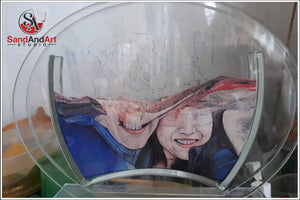 Custom Your Photos into Sand Portrait (Two Faces (Medium Size)) | SAND ART