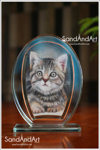 Recreate Your Cat's Photo into a Sand Portrait (One Face (Small Size))