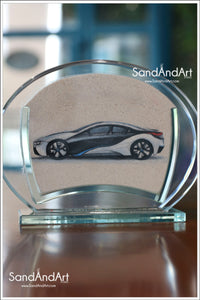 Your Photo Into Glass Vase by Sand   | Sand Portrait | SAND ART | (Small Size)