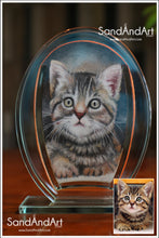 Load image into Gallery viewer, Recreate Your Cat&#39;s Photo into a Sand Portrait (One Face (Small Size))