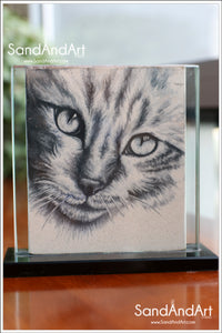 Recreate Your Cat's Photo into a Sand Portrait (One Face (Small  Size))