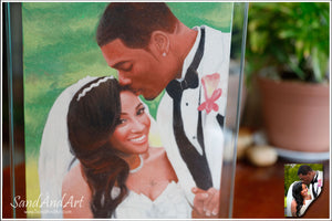 Recreate Your Special Occasion into Sand Portrait (Two Faces (Large Size))  | SAND ART