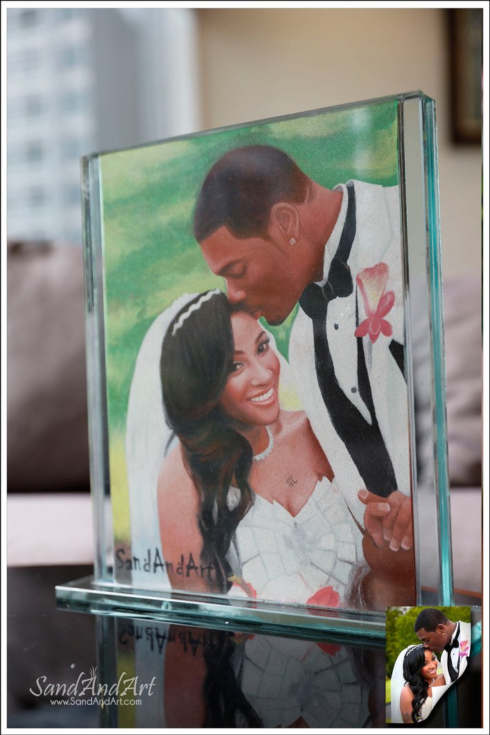 Recreate Your Special Occasion into Sand Portrait (Two Faces (Large Size))  | SAND ART