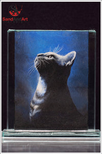 Recreate Your Cat's Photo into a Sand Portrait (One Face (Small  Size))