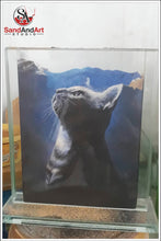 Load image into Gallery viewer, Recreate Your Cat&#39;s Photo into a Sand Portrait (One Face (Small  Size))
