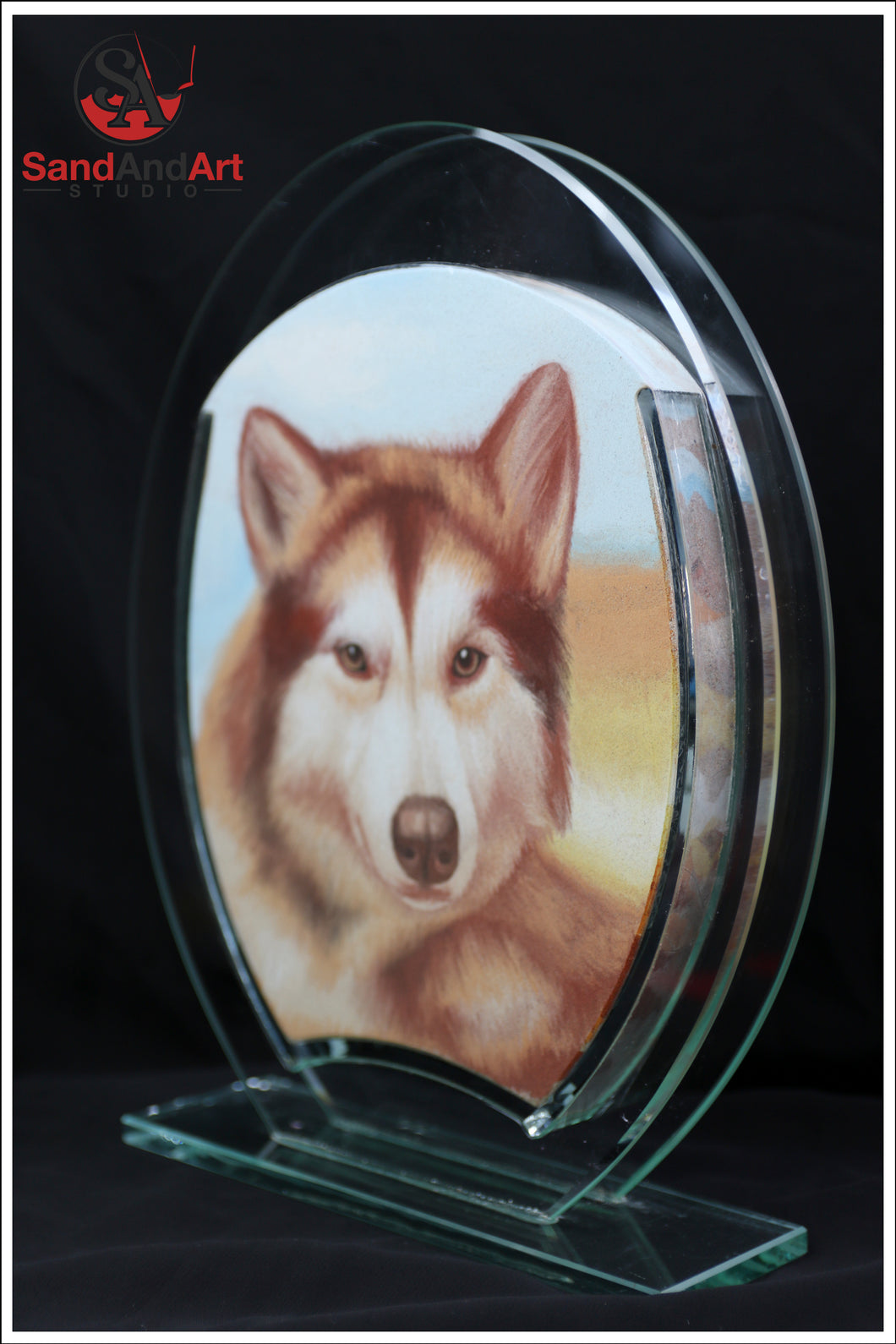 Recreate Your Dog's Photo into a Sand Portrait (One Face (Medium Size))