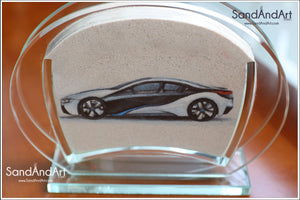 Your Photo Into Glass Vase by Sand   | Sand Portrait | SAND ART | (Small Size)