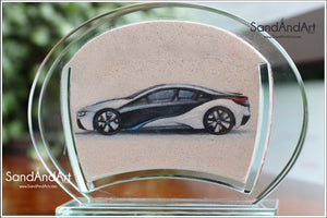 Your Photo Into Glass Vase by Sand   | Sand Portrait | SAND ART | (Small Size)