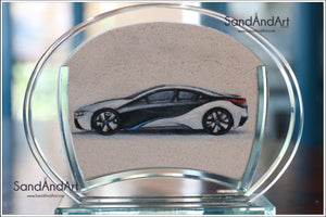 Your Photo Into Glass Vase by Sand   | Sand Portrait | SAND ART | (Small Size)