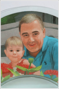 Upload Your family Photo and Get a Sand Portrait (Two Faces (Medium Size))